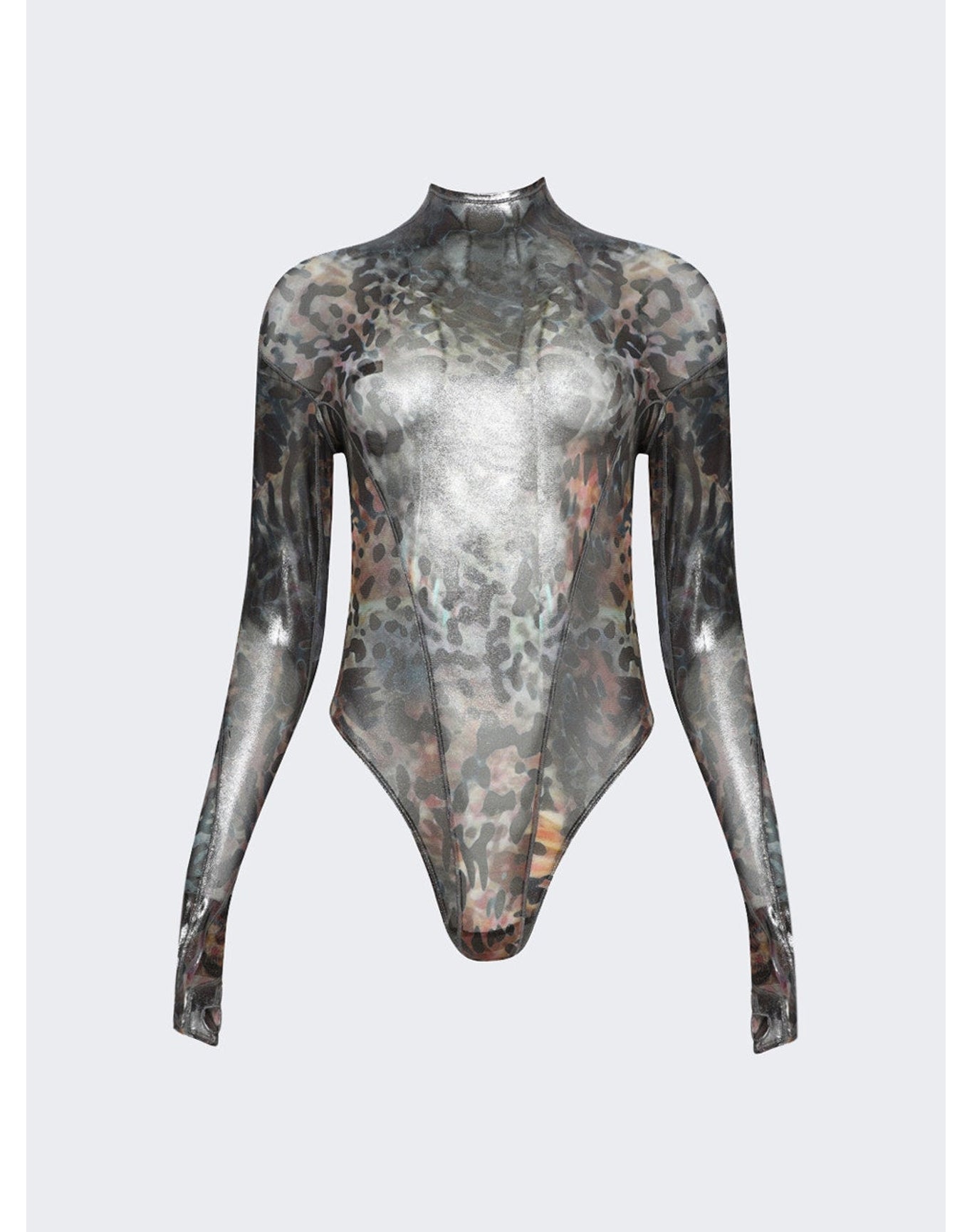 Mugler | Women | Printed Bodysuit | Octopus x Silver