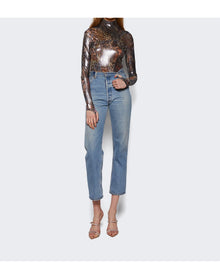 Mugler | Women | Printed Bodysuit | Octopus x Silver