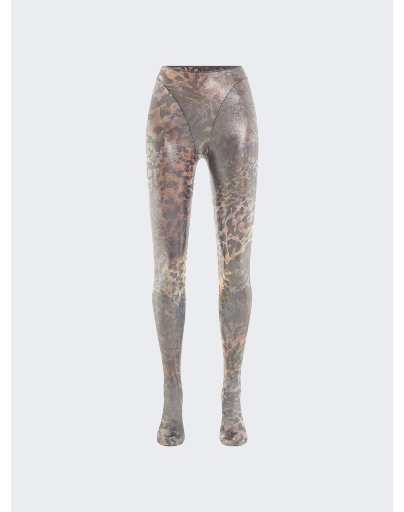 Mugler | Women | Printed Mesh Tights | Octopus x Silver