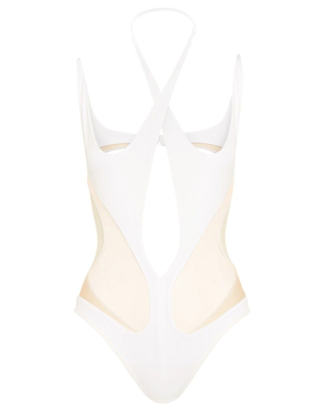Mugler | Women | Sheer Panel Bodysuit | White
