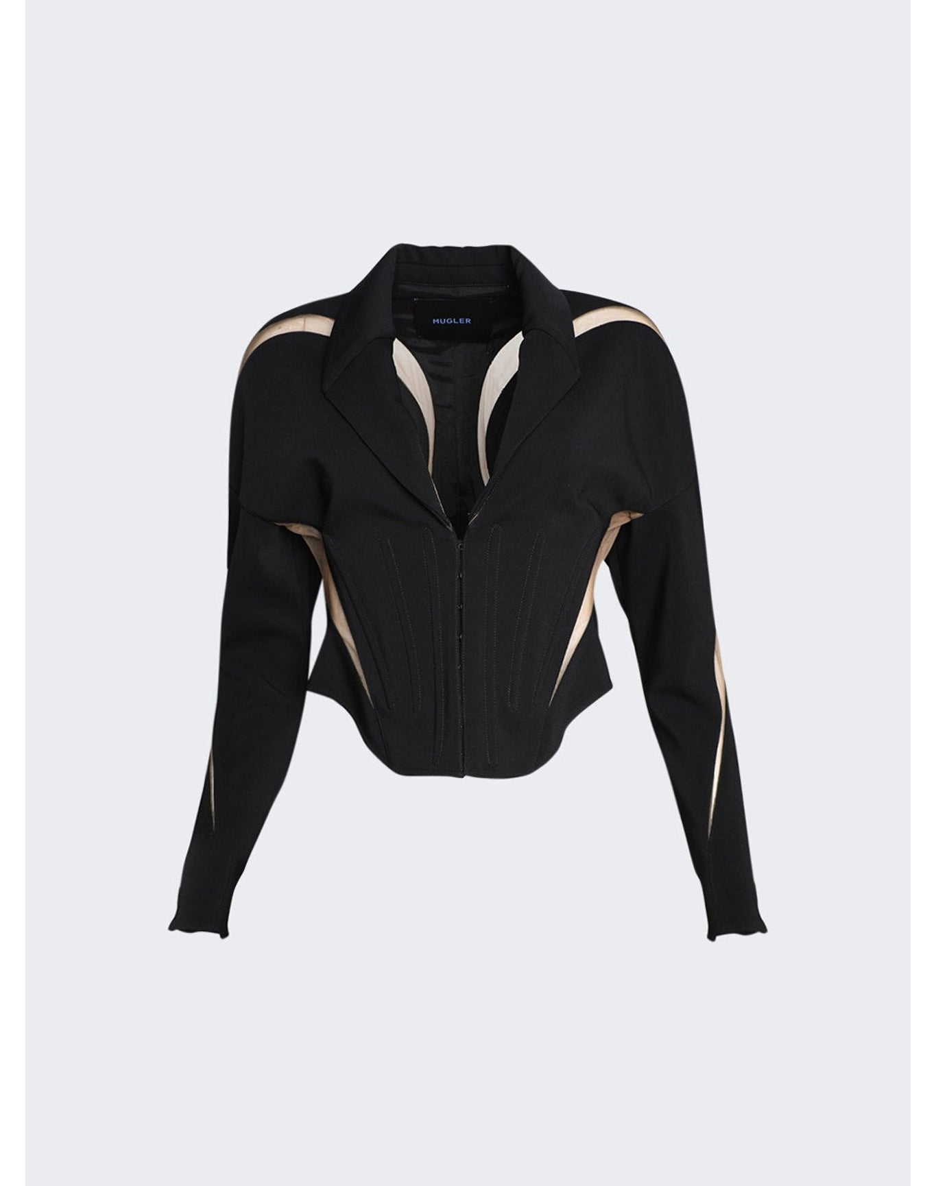 Mugler | Women | Spiral Illusion Corset Jacket | Black