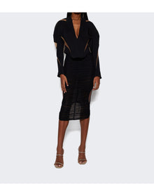 Mugler | Women | Spiral Illusion Corset Jacket | Black
