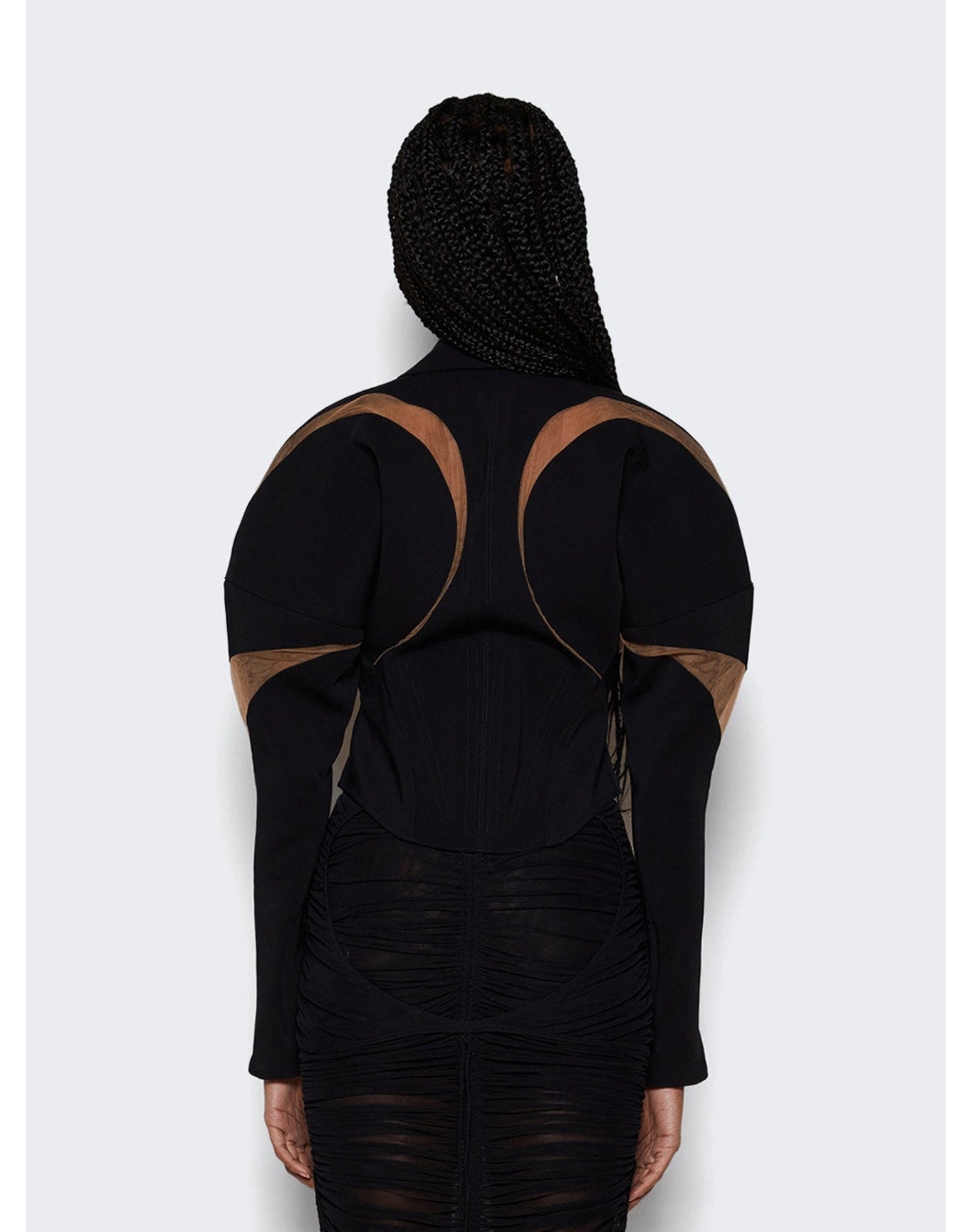 Mugler | Women | Spiral Illusion Corset Jacket | Black