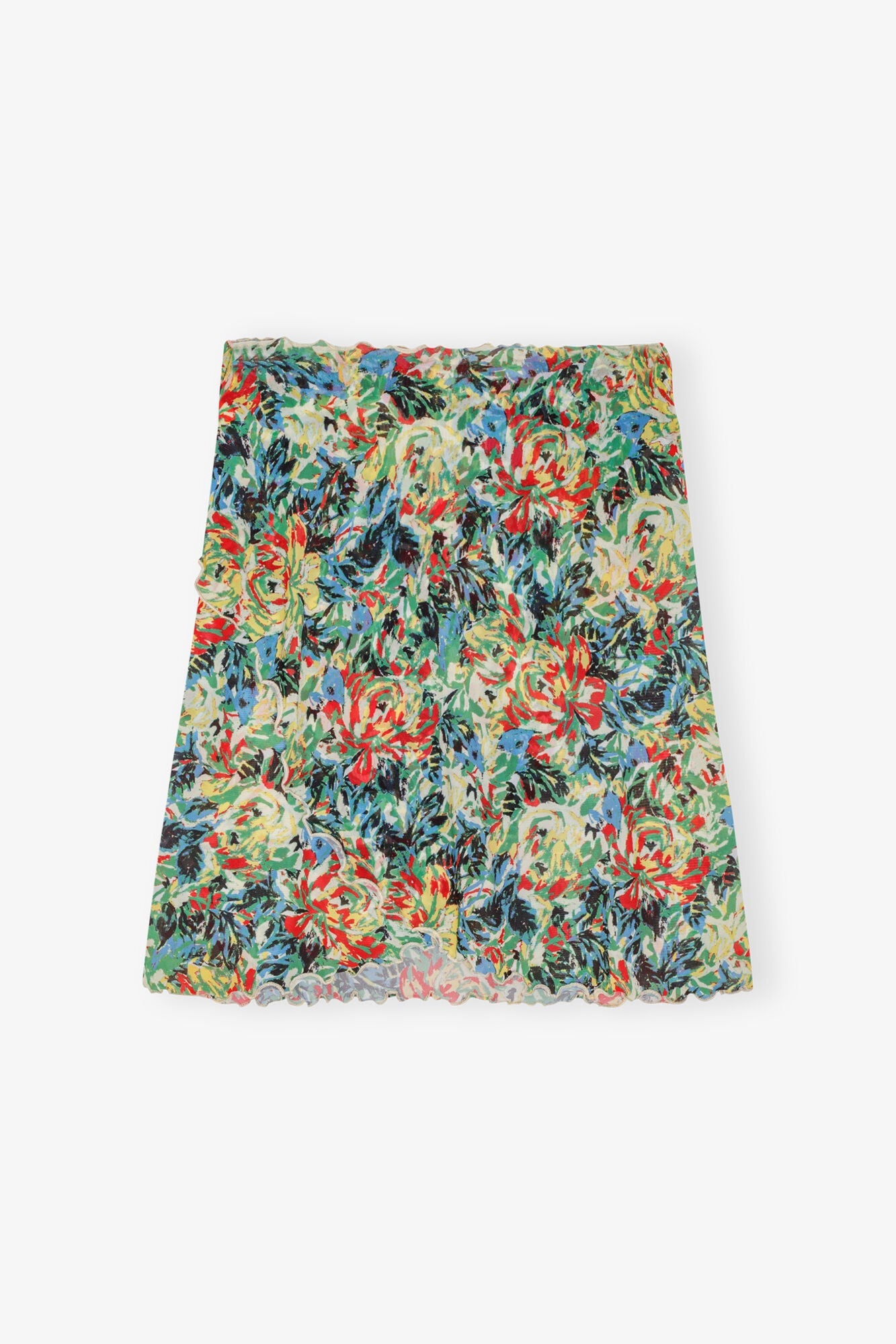 Multicolor Mesh Wrap Skirt | Multicolour