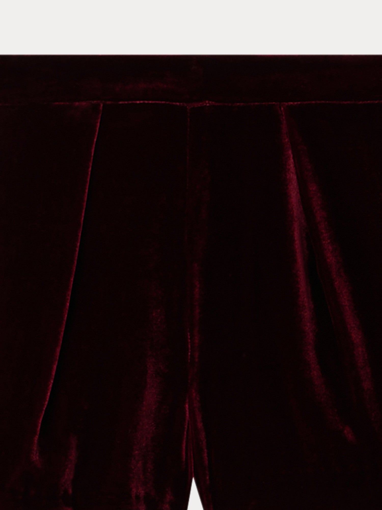 Girl | Flash Shorts In Silk Velvet | Burgundy