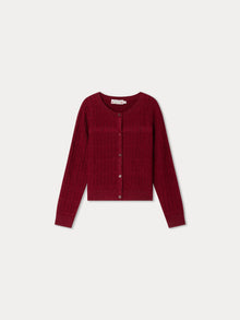 Girl | Giovanna Wool Cardigan | Burgundy