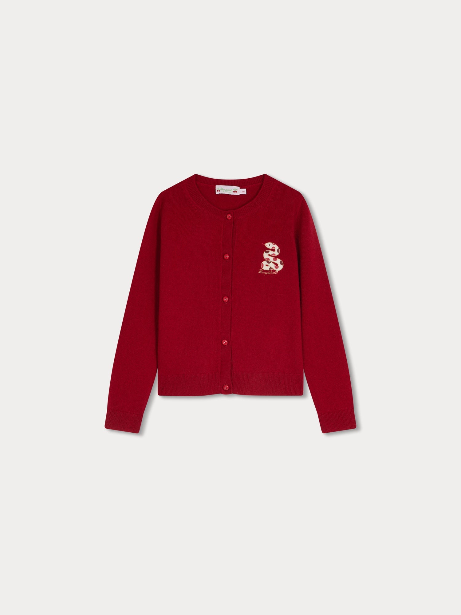 Girl | Twist Cashmere Cardigan | Ruby