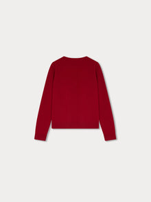 Girl | Twist Cashmere Cardigan | Ruby
