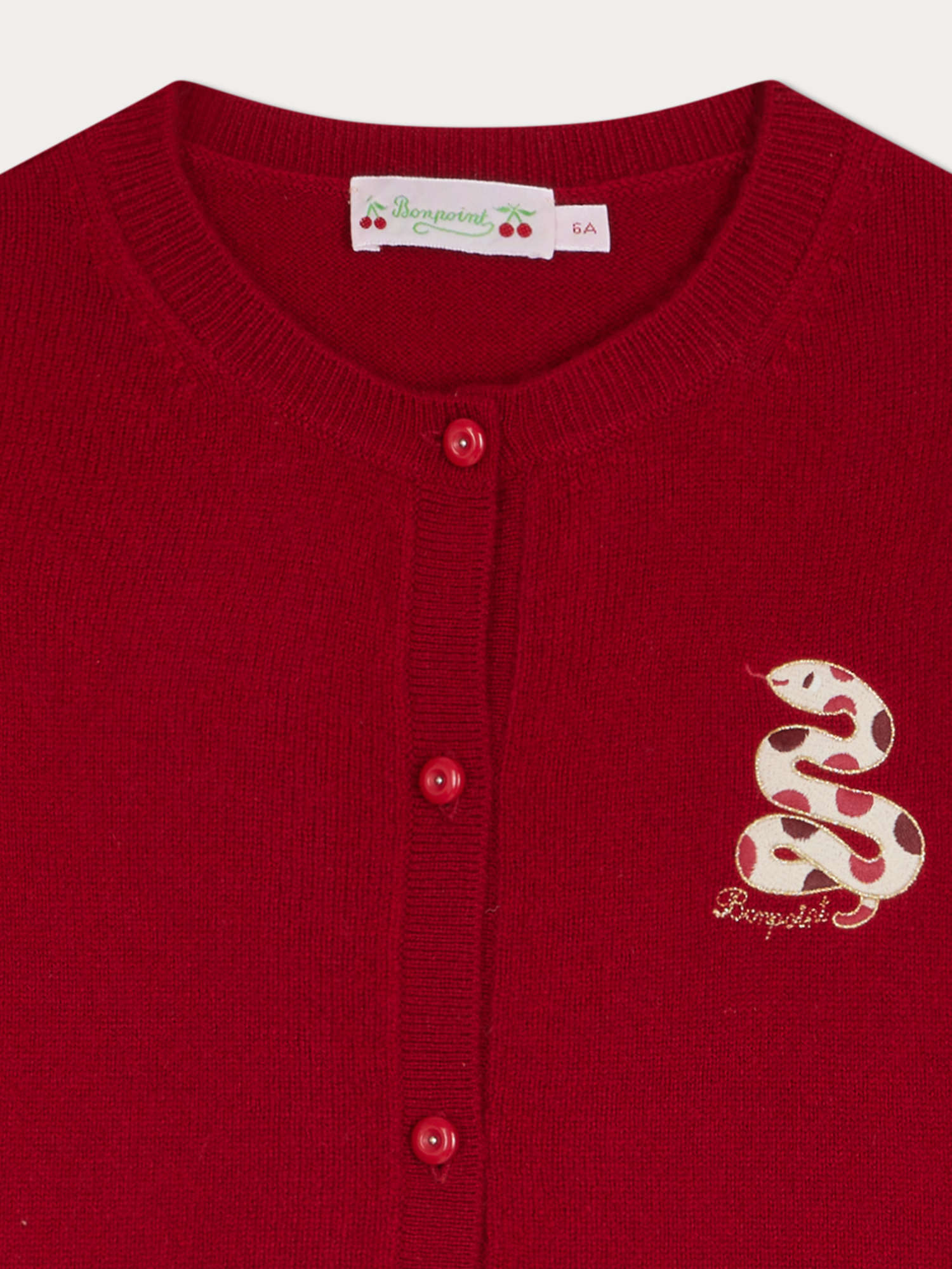 Girl | Twist Cashmere Cardigan | Ruby