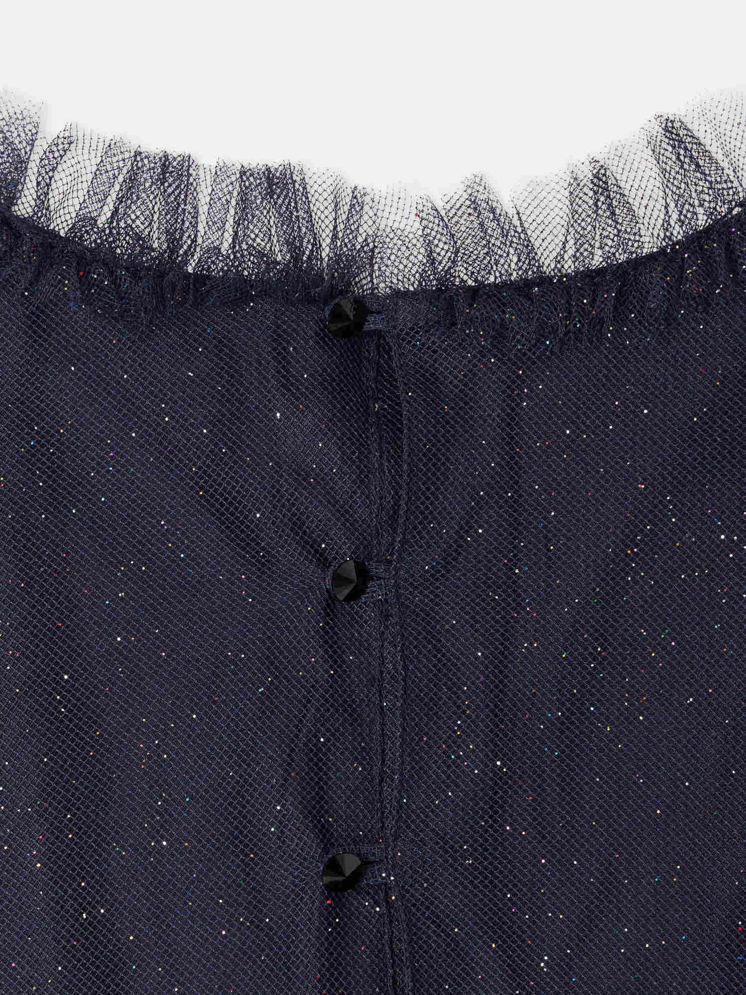 Girl | Dalia Sequined Tulle Dress | Midnight Blue