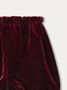 Unisex | Doumi Silk Velvet Bloomers | Burgundy