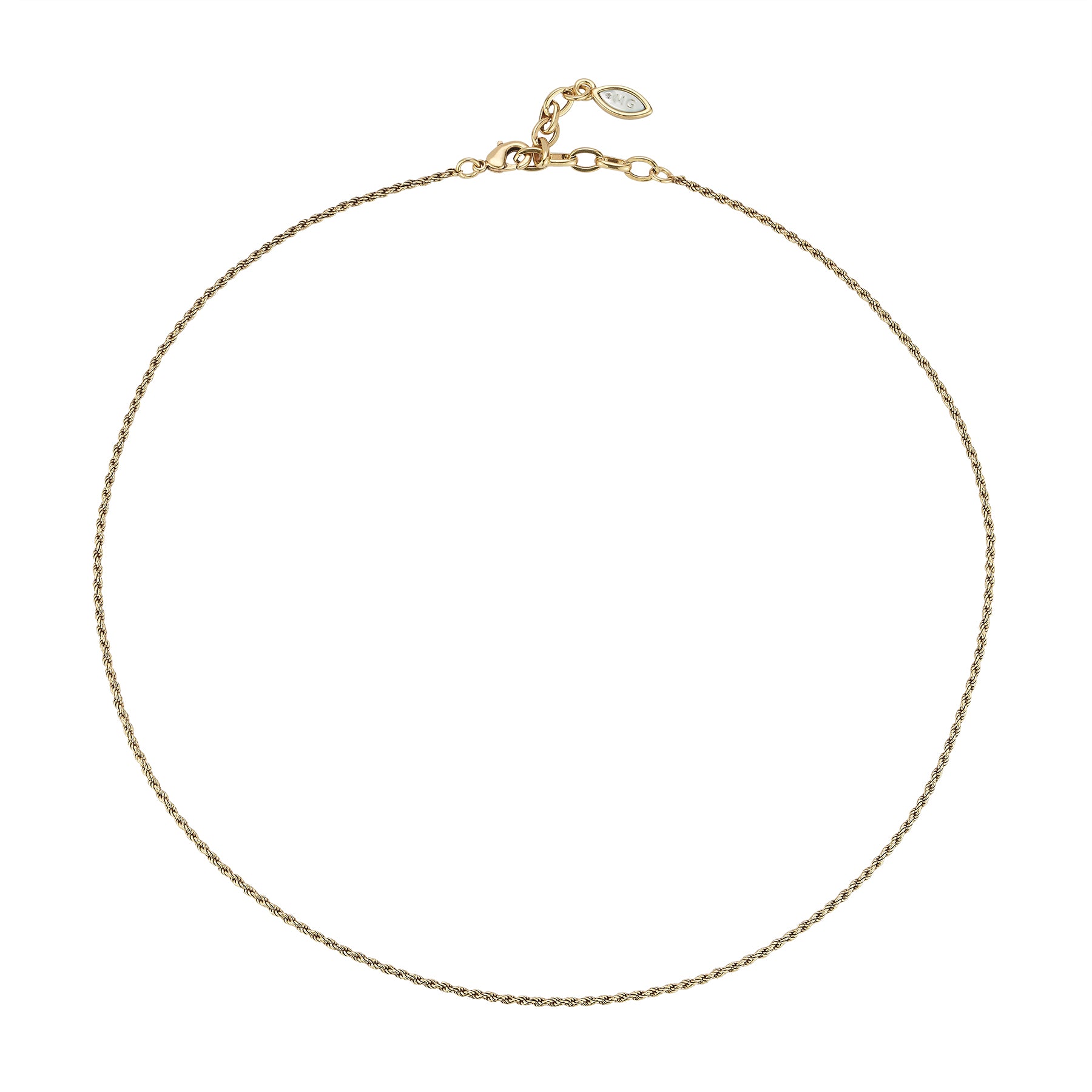 Rope Chain Necklace | Rope Chain | 14K Gold Plated Brass