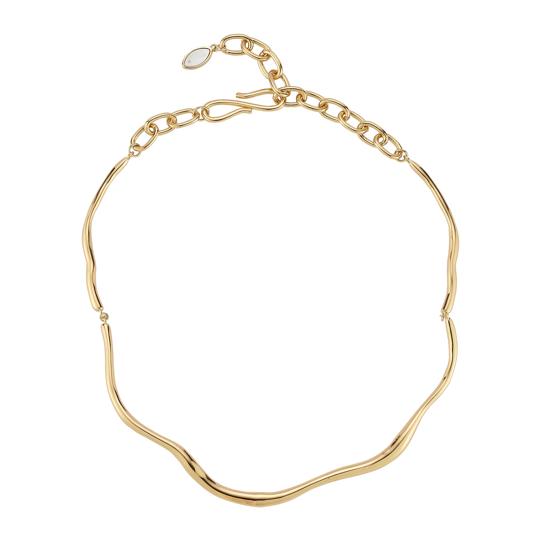 Crosby Necklace | Mother of Pearl | 14K Gold Plated Brass
