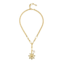Gracie Necklace | Freshwater Pearl/Crystal | 14K Gold Plated Brass