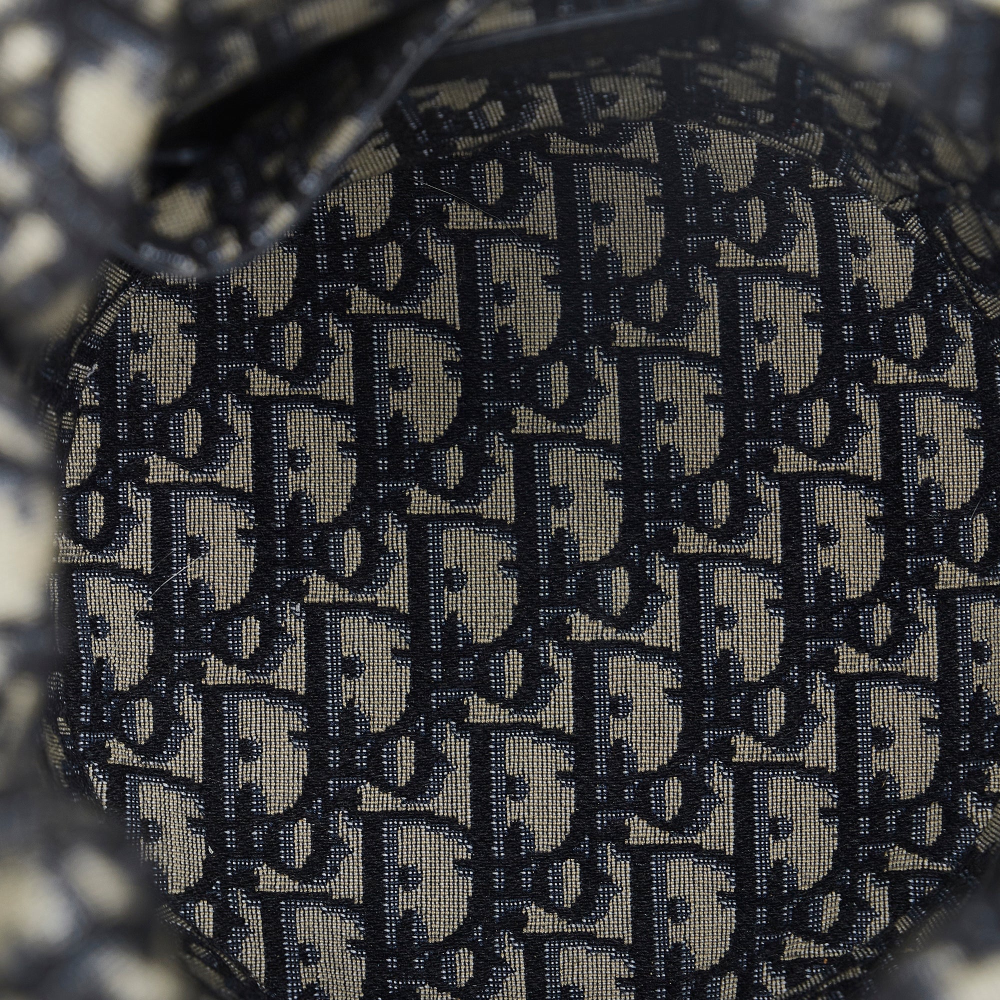 Dior | Pre-Owned Oblique Wicker Bucket Bag | Brown