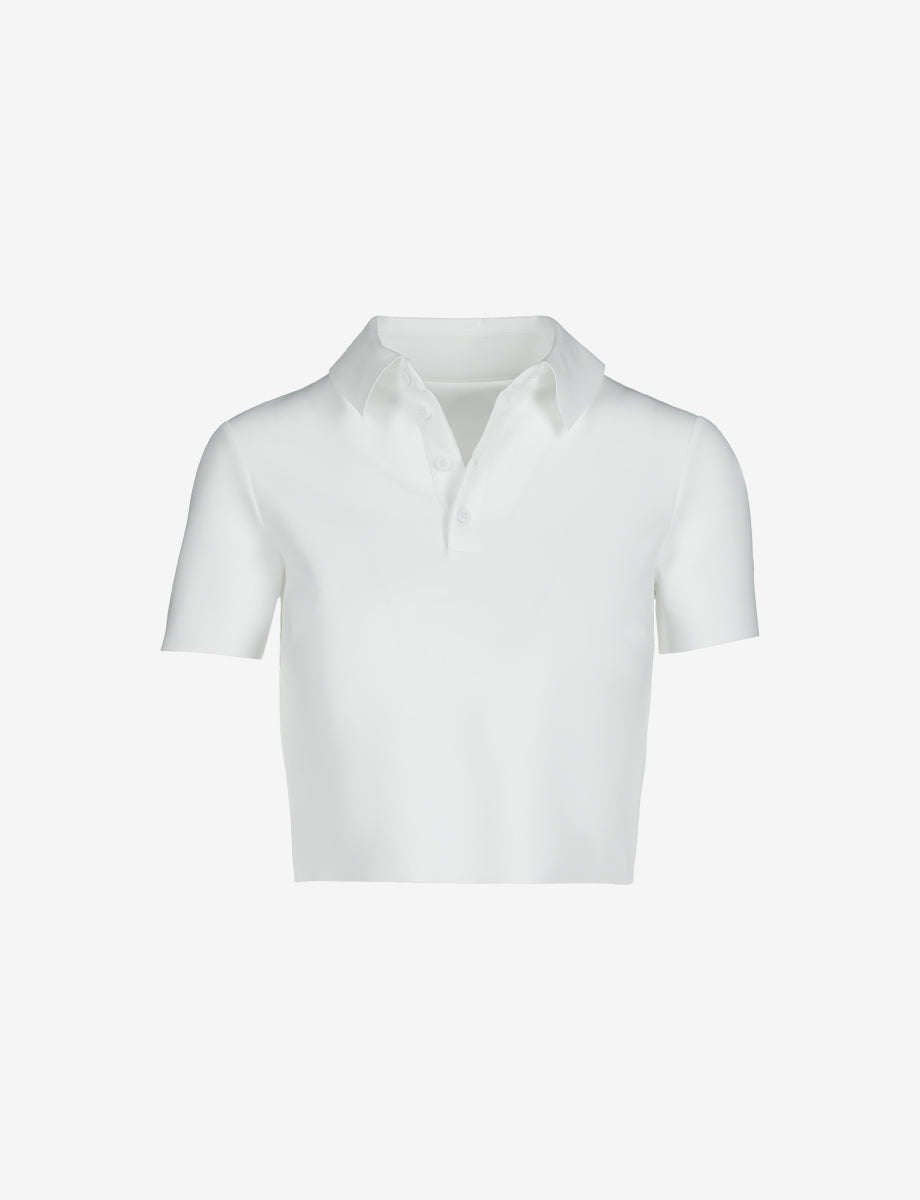 Neoprene Polo Shirt::White::Main