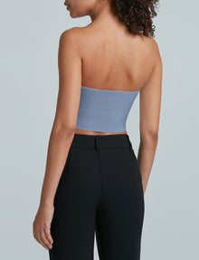 Neoprene Tube Top::Vintage Blue::Back