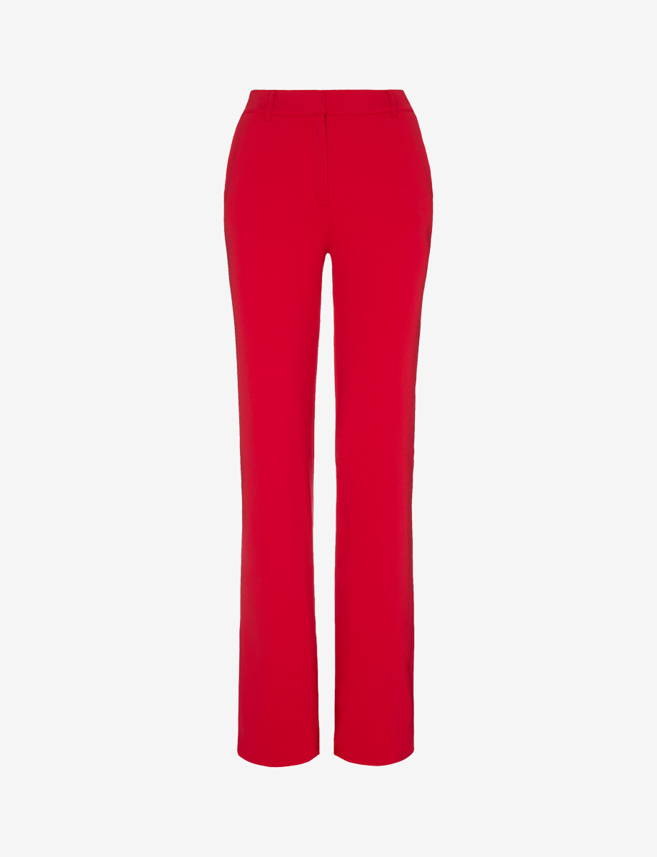 Sale: Neoprene CEO Wide Leg Trouser::Scarlet::Main