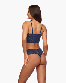 Blue Bralette - Never Say Never Plungie Longline Bralette