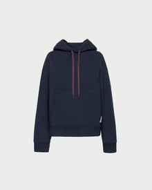 Nova Hoodie in navy cotton.