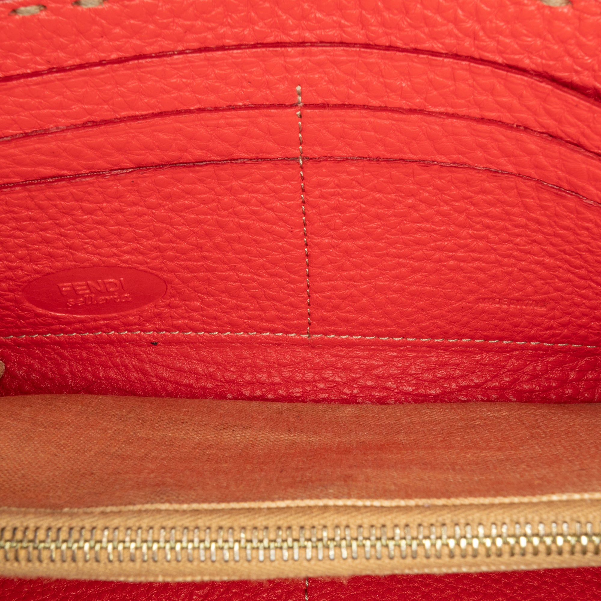 Fendi | Pre-Owned Leather Selleria Zip Around Long Wallet | Red