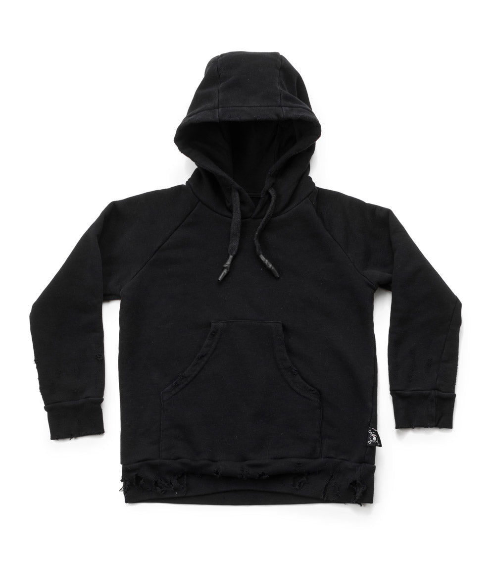 Kid | Torn Hoodie | Black