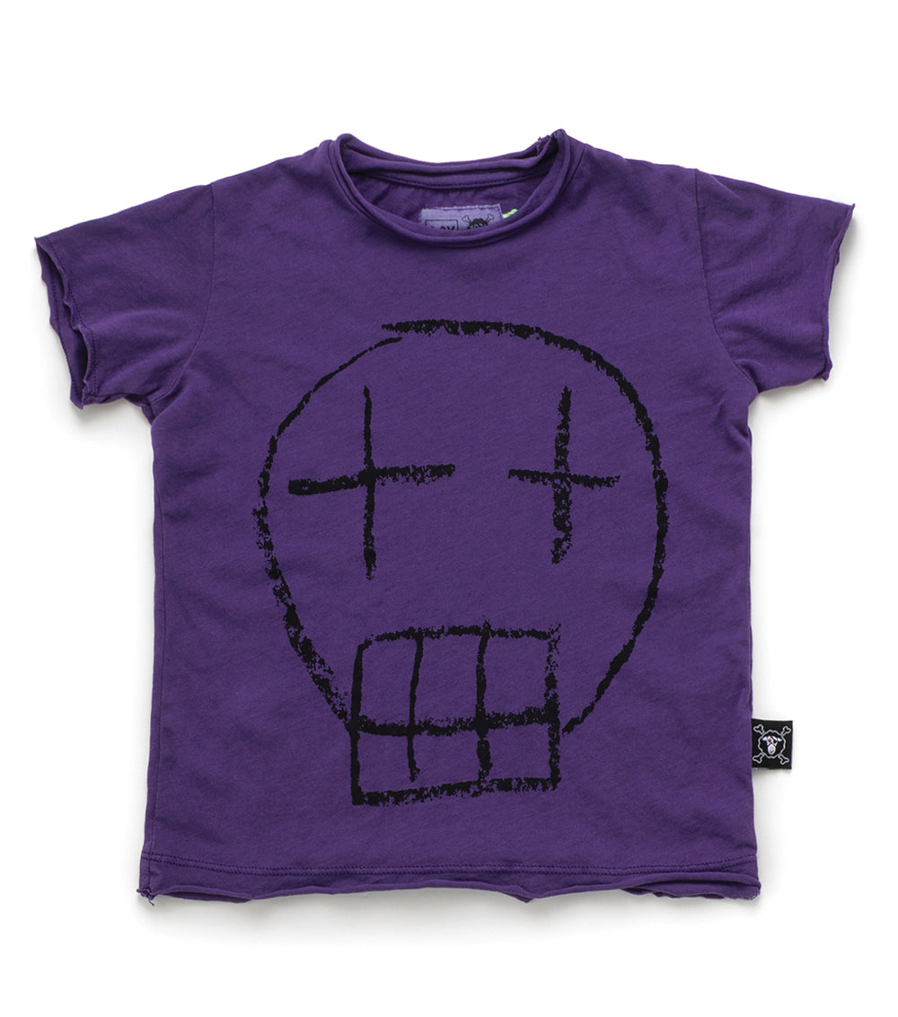 Kid | Sketch Skull T-Shirt | Deep Purple