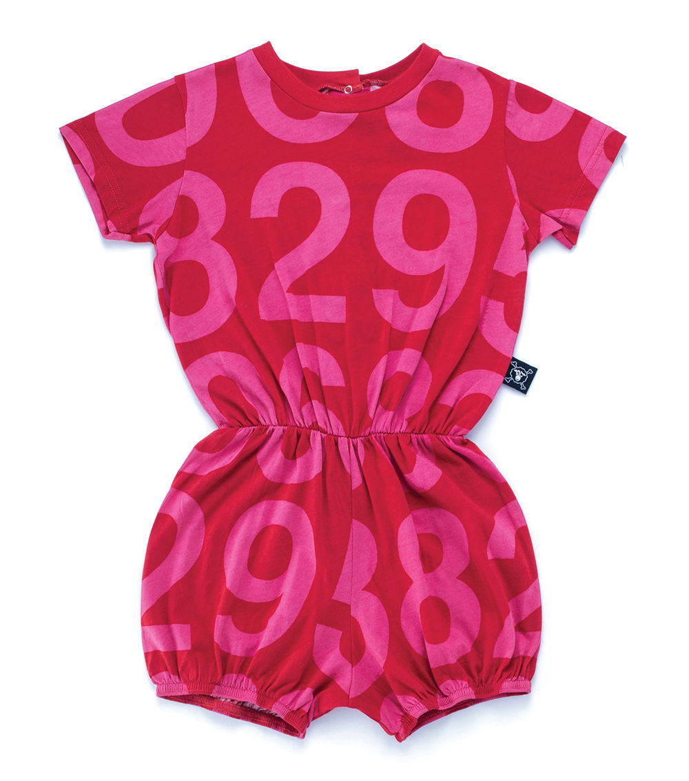 Kid | Numbered Yoga Overall | Red