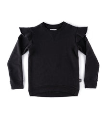 Kid | Embroidered Star Sweatshirt | Black
