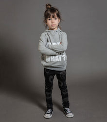 Kid | Say What? Fluffy Hoodie | Heather Grey