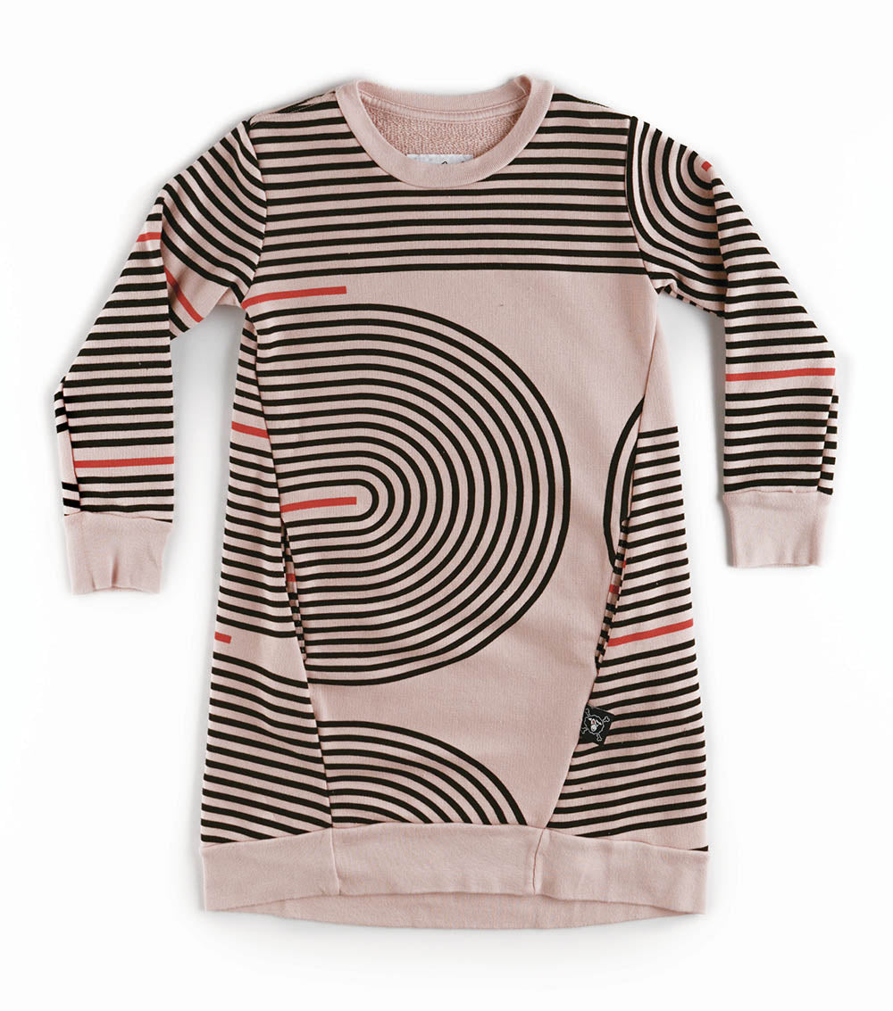 Kid | Spiral A Dress | Powder Pink