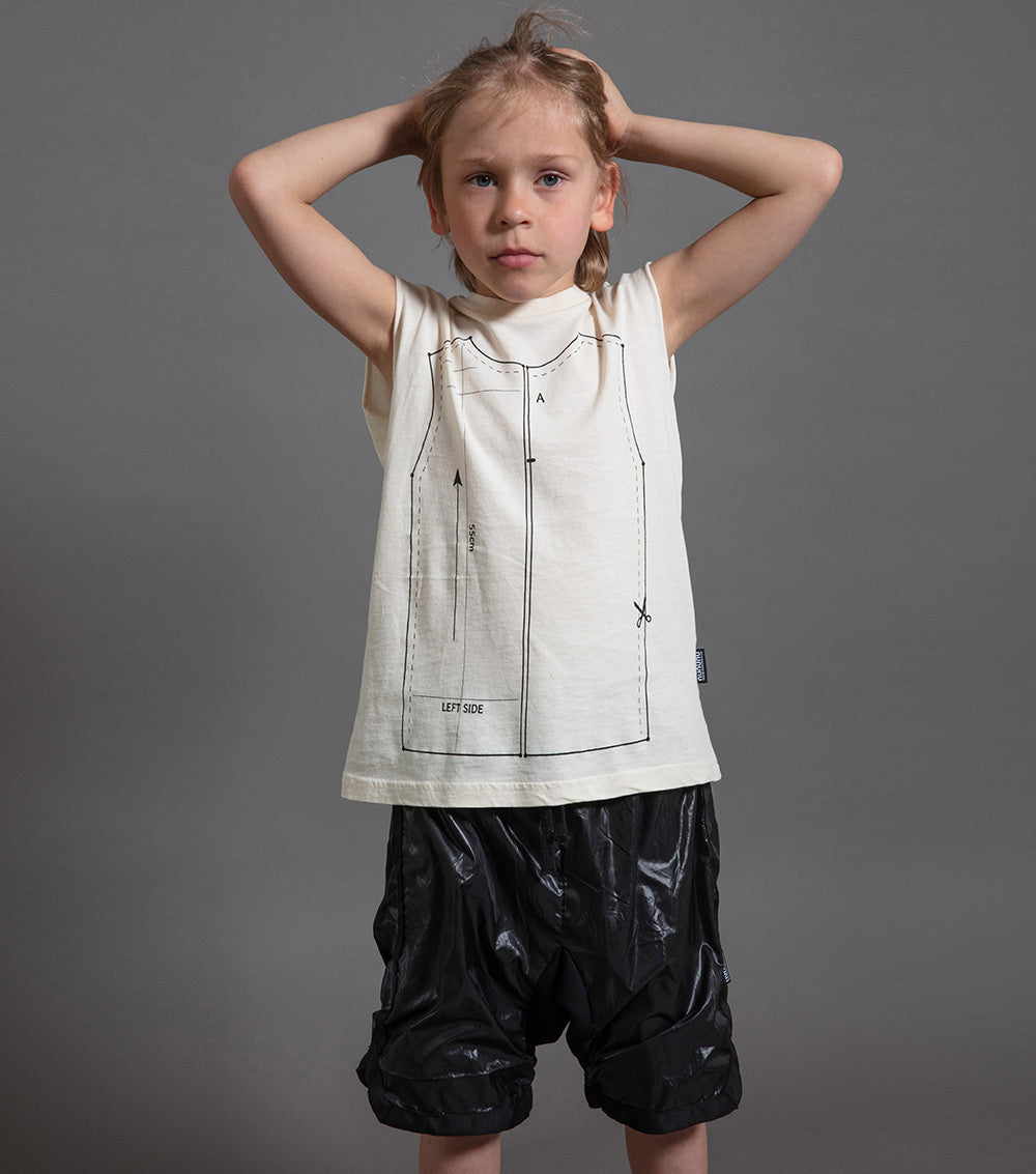 Kid | Sewing Pattern Sleeveless Shirt | Natural
