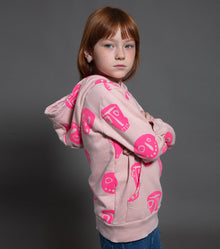 Kid | Rowdy Masks Warm Hoodie | Powder Pink