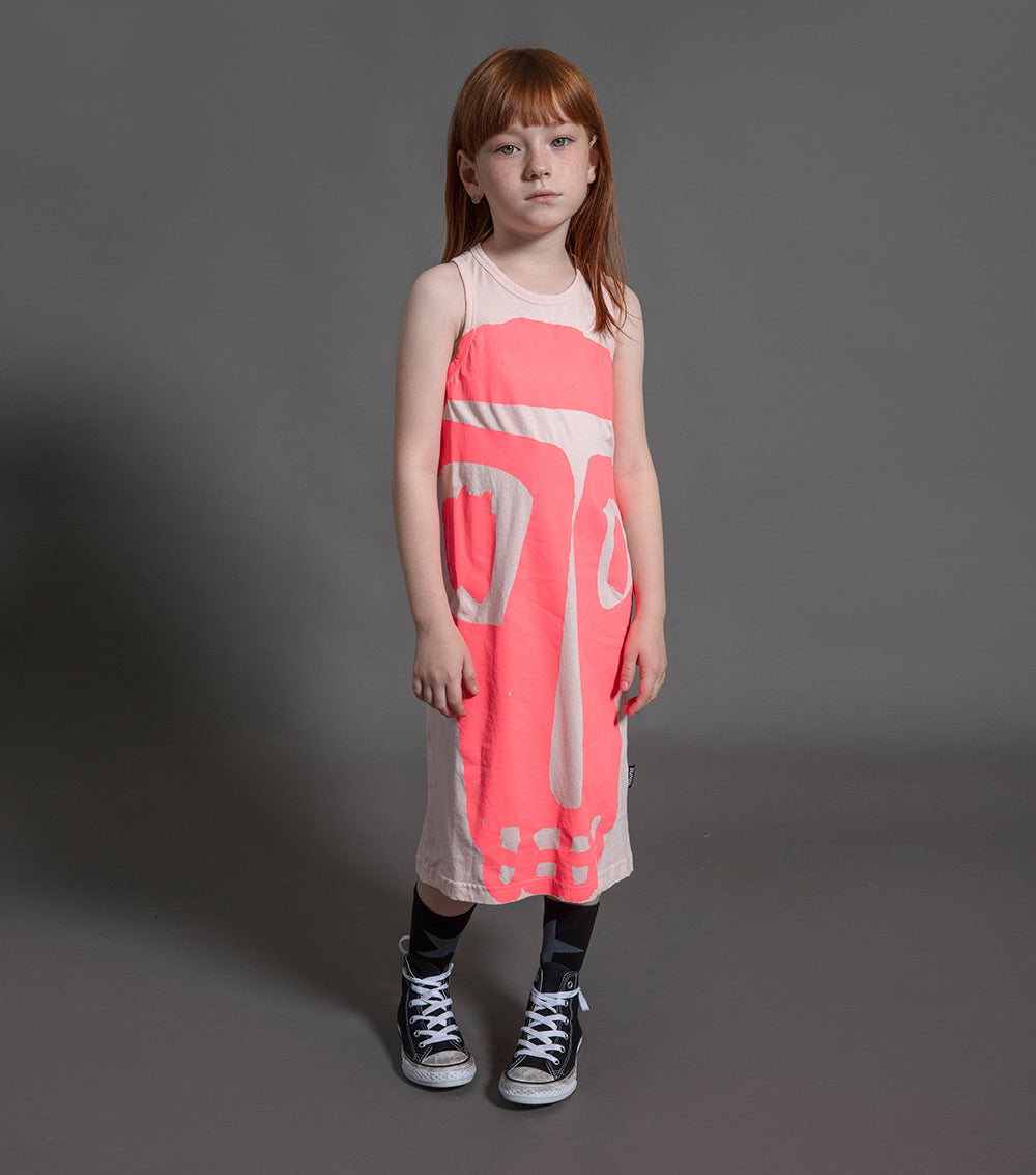 Kid | Mega Rowdy Mask Tank Dress | Black