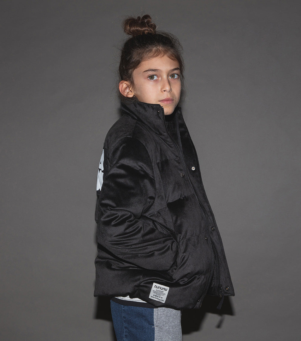 Kid | Velvety Down Jacket | Black