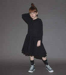 Kid | Falling Star Layered Dress | Black