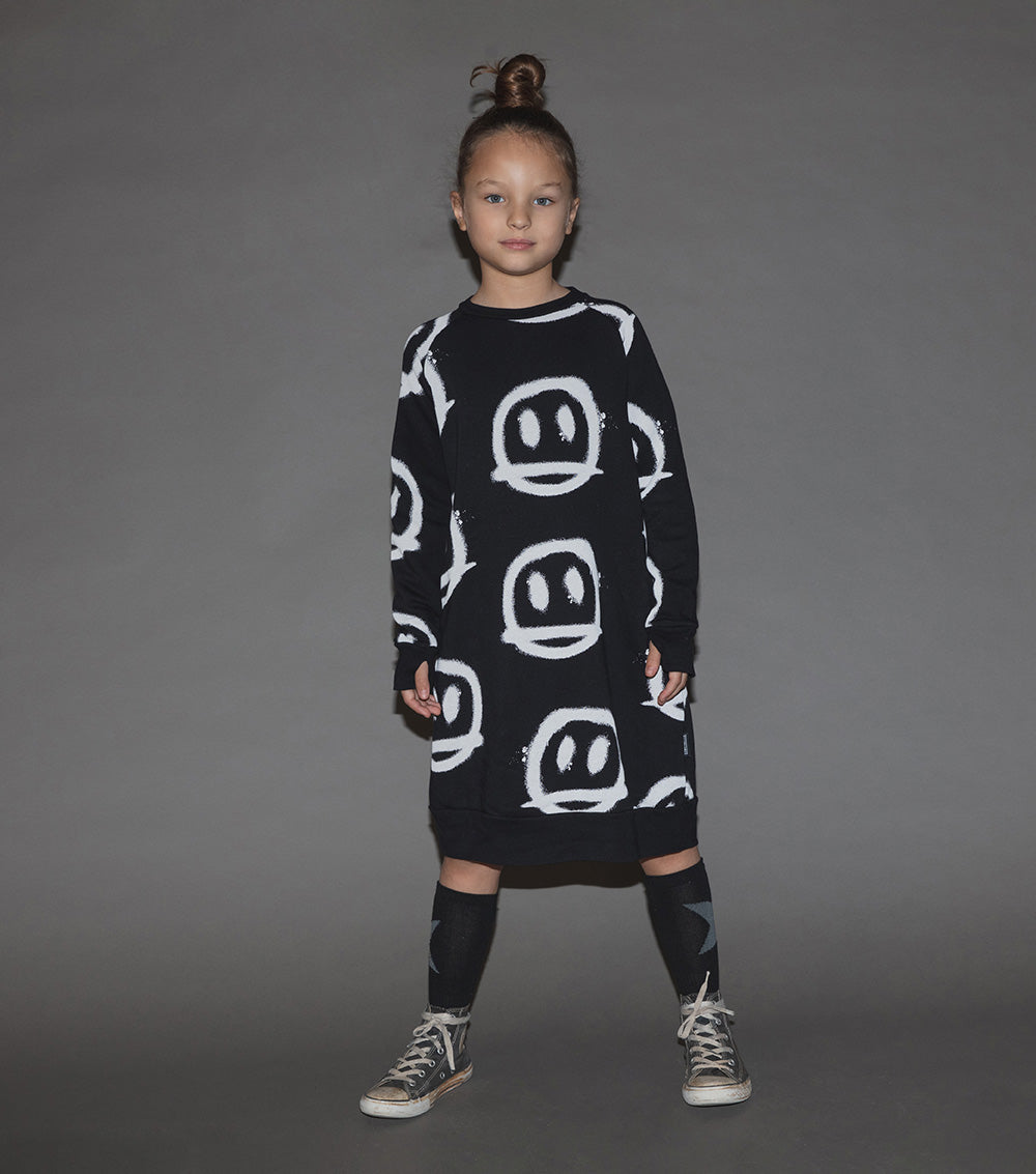 Kid | Sprayed Smiles A Dress | Black