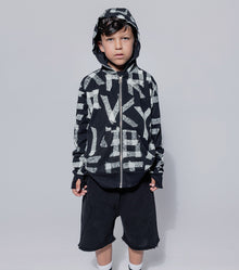 Kid | Masking Tape Light Zip Hoodie | Powder Pink