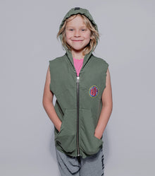 Kid | Raw Vest | Olive