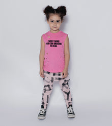 Kid | Light Masking Tape Baggy Pants | Powder Pink