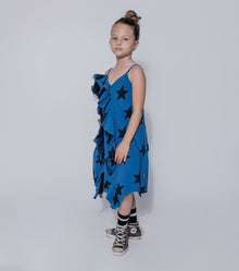 Kid | Star Ruffled Tank Dress | Black
