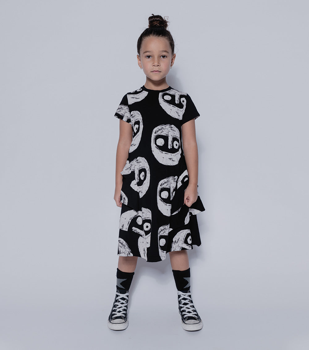 Kid | The Warriors Layered Dress | Black