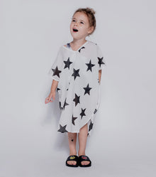 Kid | Star Voile Sleeveless Kaftan | Black