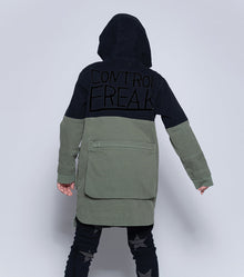 Kid | Deconstructed Army Coat | Black x Olive