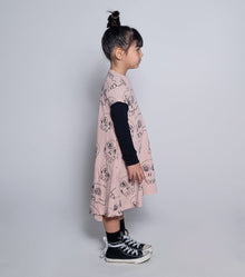 Kid | Scribbled Skulls 360 Dress | Natural