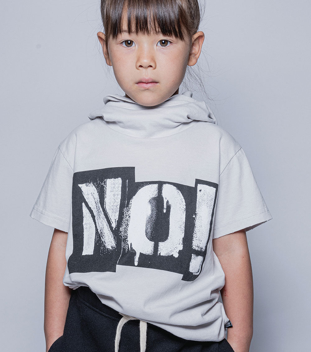 Kid | No! Ninja T-Shirt | Light Grey