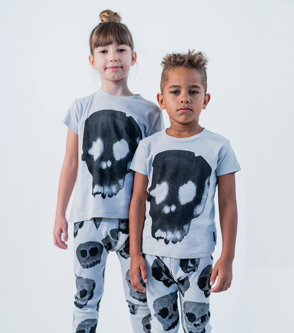 Kid | Water Skull Loungewear | Ice Grey