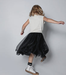 Kid | Magic Rainbow Dude Dress | Natural x Black