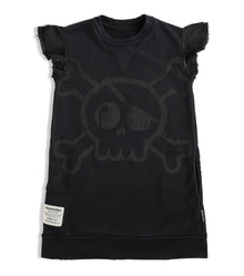 Kid | Ruffled Sleeve Sweatdress | Black