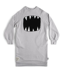 Kid | Fuzzy Roar A Dress | Ice Grey